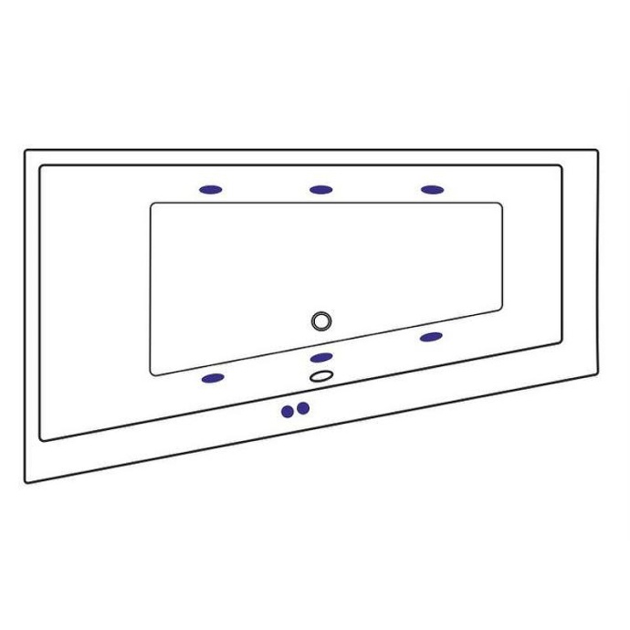 Акриловая ванна Excellent Sfera 170х100 левая белая золото с гидромассажем WAEX.SFL17.SOFT.GL - 1