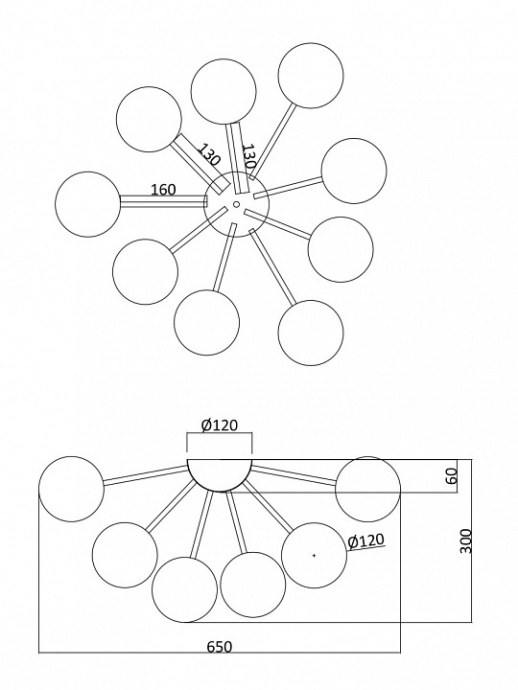Потолочная люстра Freya Alexis FR5120CL-09G - 1