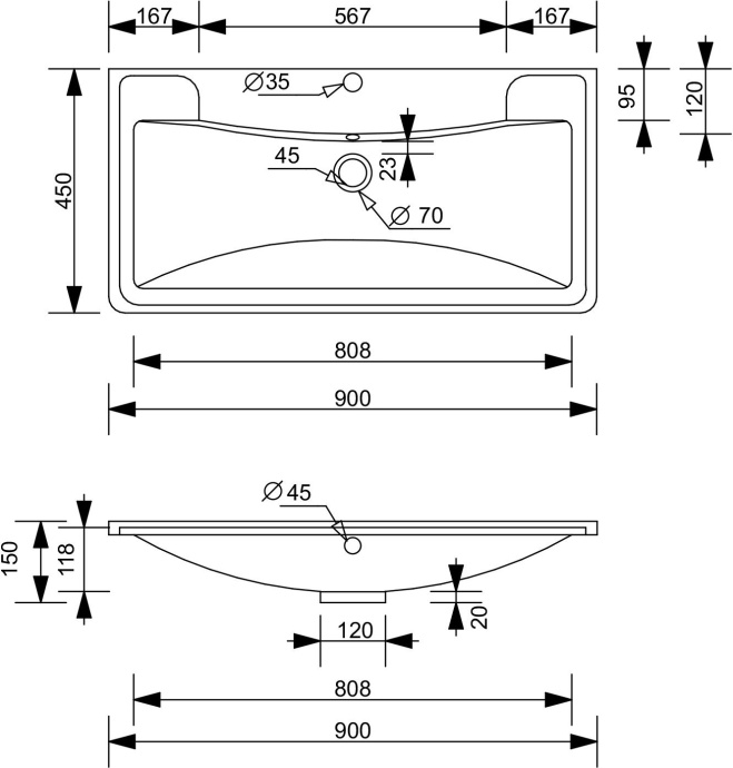 Мебель для ванной Style Line Атлантика 90 Люкс Plus, подвесная, антискрейч - 8