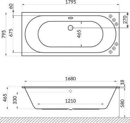 Акриловая ванна Excellent Oceana 180х80 WAEX.OCE18WHS - 6