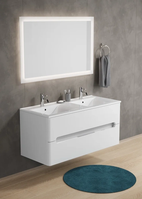 Тумба под раковину Sanvit Форма 120 белый глянец kforma1201w - 2