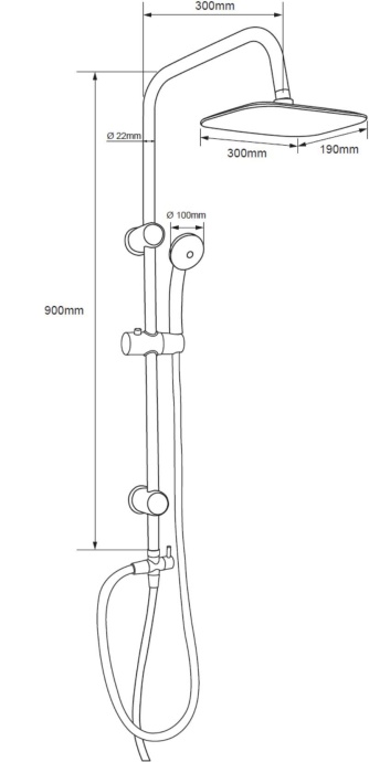Душевая стойка Aquanet Passion RC AF300-70-RC-С 243320 - 3
