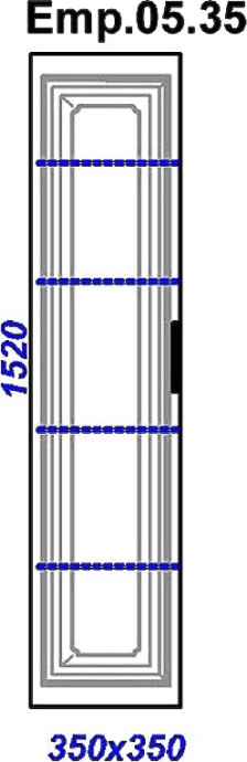 Шкаф-пенал Aqwella 5 stars Империя П35 подвесной белый глянец Emp.05.35/W - 5