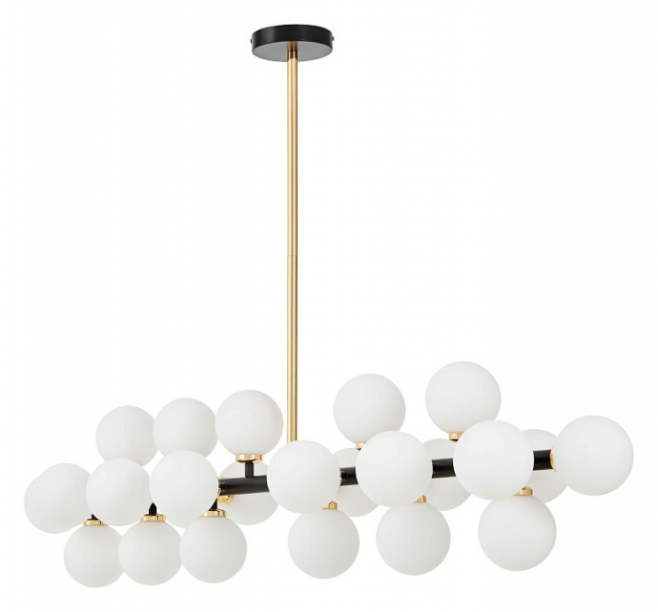 Люстра на штанге LUMINA DECO Marsiada LDP 6033-24 BK+GD - 1