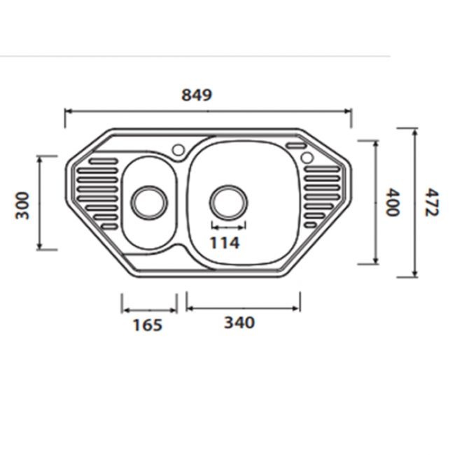 Мойка кухонная Kaiser KSS-8547 - 1