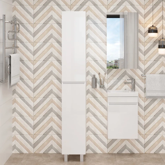 Шкаф-пенал Onika Милтон 30 напольный белый 403077 - 1