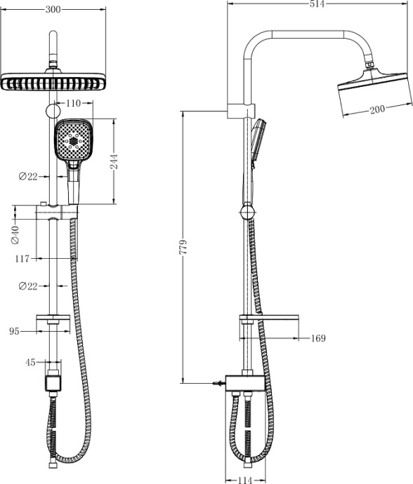 Душевая стойка Lemark LM8811C - 1