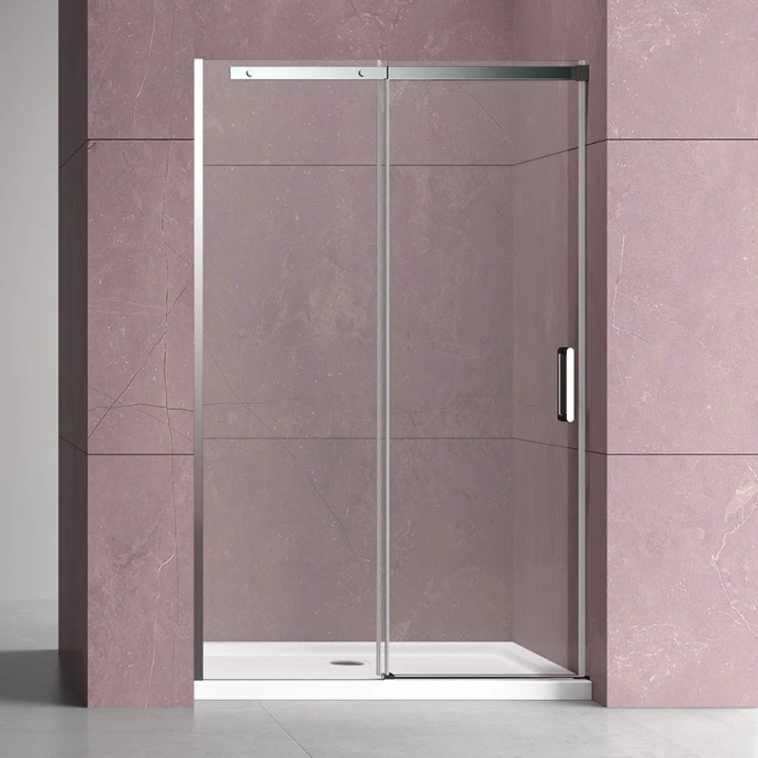 Душевая дверь в нишу Vincea Dice 130х200 профиль хром стекло прозрачное VDS-4D130CL - 0