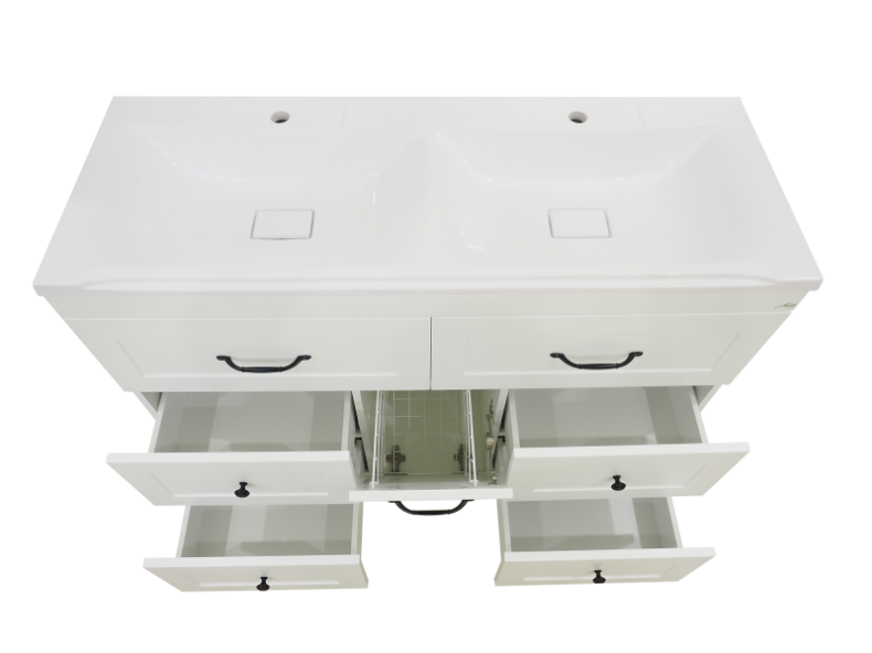 Тумба под раковину Misty Дуэт 120 белая матовая П-Ду011206я01-1 - 3