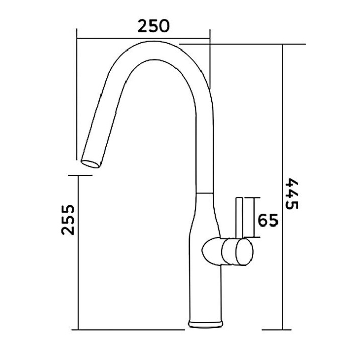 Смеситель для кухни с выдвижной лейкой Gappo G4398-45 - 1