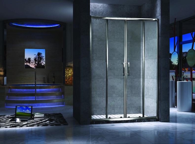 Душевая дверь Esbano 150х195 хром  ESDN150DW - 0