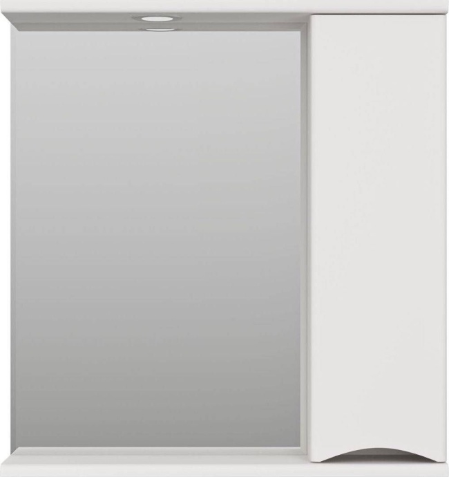 Зеркало-шкаф Misty Атлантик 70 R белый с подсветкой  П-Атл-4070-010П - 1