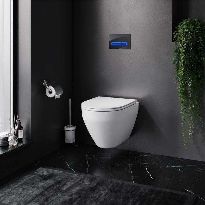 Комплект AM.PM Spirit V2.0 IS450A38.701700 с сиденьем микролифт, сенсорная кнопка - 1