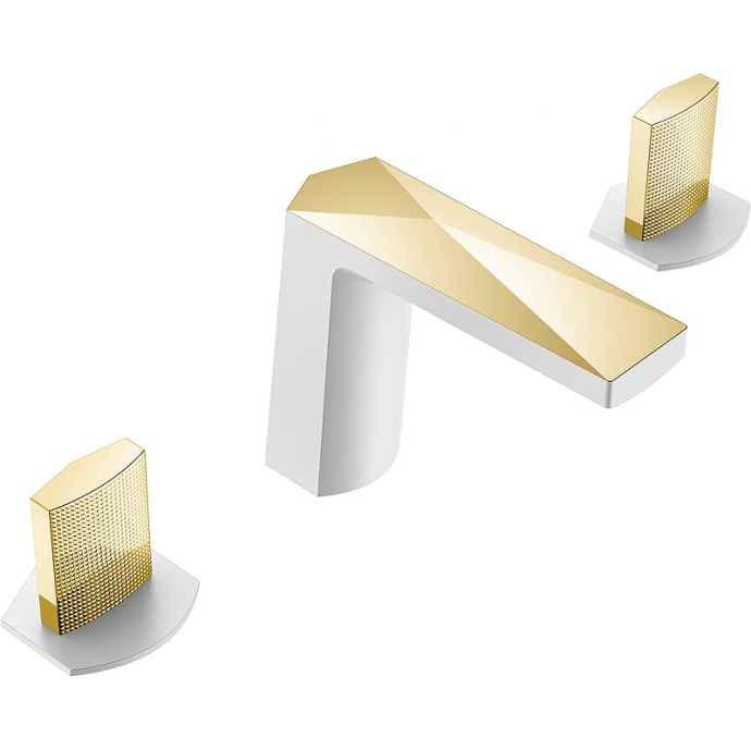 Смеситель для раковины Boheme Venturo белый золото 150-WG-TOUCH - 0