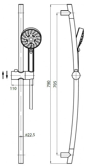 Душевой гарнитур Cezares Articoli vari  CZR-C-SD2-01 - 1