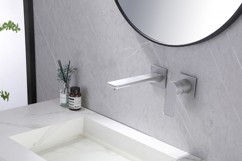 Смеситель для раковины Abber Weiss Insel белый, хром  AF8082W - 1