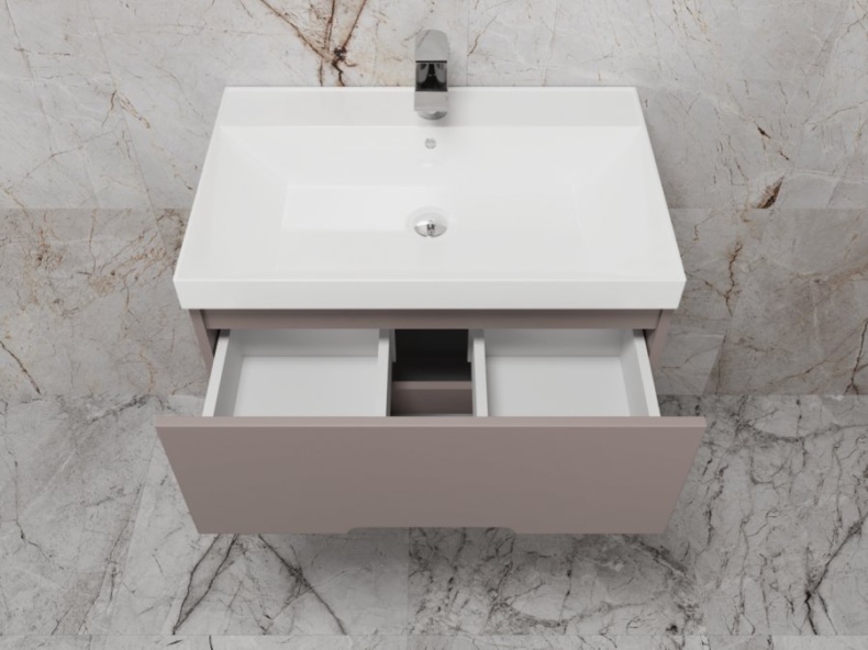 Тумба под раковину Style Line Матис 70 подвесная коричневый ЛС-00002297 - 3