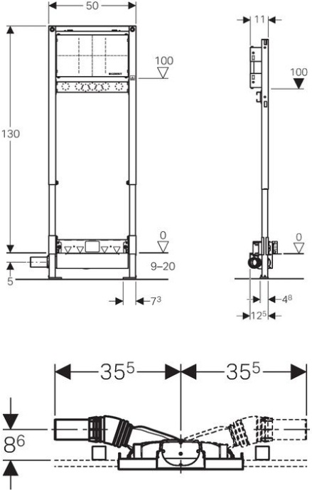 Монтажный комплект Geberit Duofix 111.580.00.1 130 см - 3