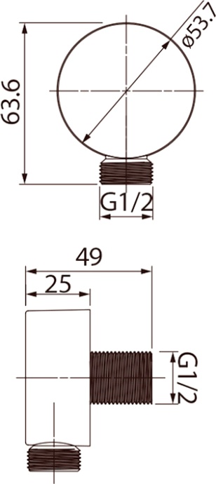 Шланговое подключение Iddis Built-in Shower Accessories 004BL00i62 черное - 2