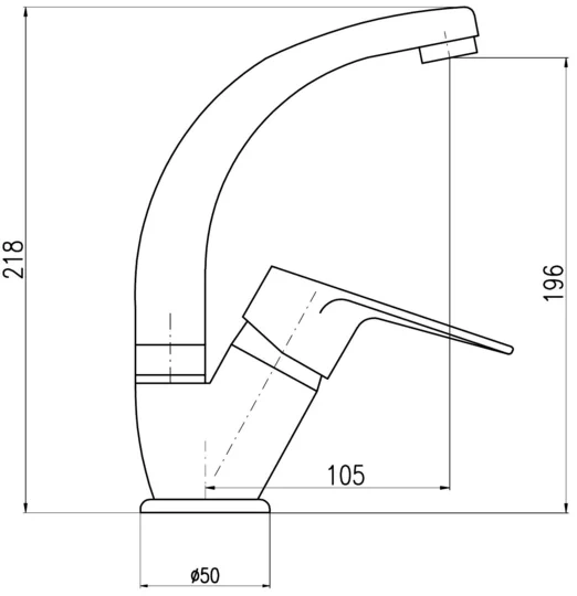 Смеситель для раковины Rav Slezak Victoria хром VI206.5/2 - 1