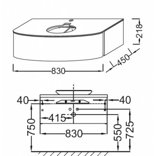 Тумба под раковину Jacob Delafon Presquile 83 см  EB1106-G1C - 3