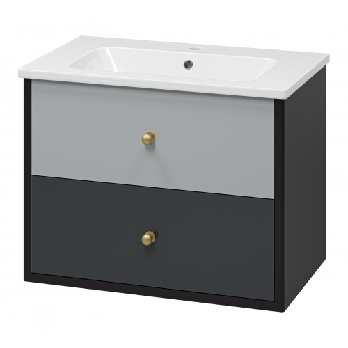 Тумба под раковину Brevita Кристиан 80х57 серый  Кри-06080-01-012Я - 1