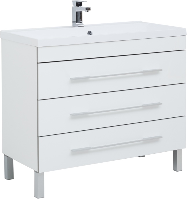 Тумба с раковиной Aquanet Верона 100 белая - 1