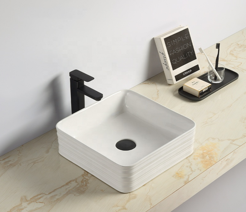 Раковина накладная CeramaLux N 38.5 см белый  W1531А - 2