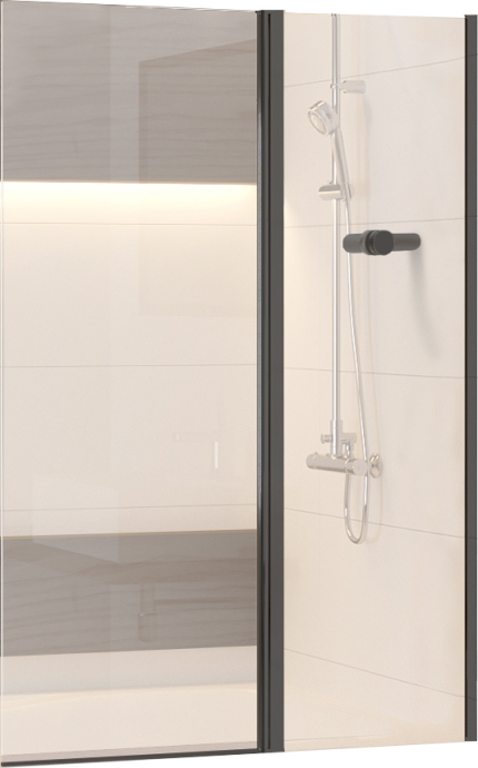 Шторка на ванну RGW Screens SC-11 B 100х140, профиль черный 03111110-14 - 1