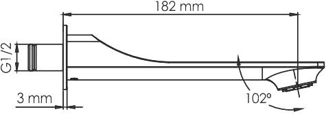 Излив Wasserkraft Aisch A174 для ванны - 1