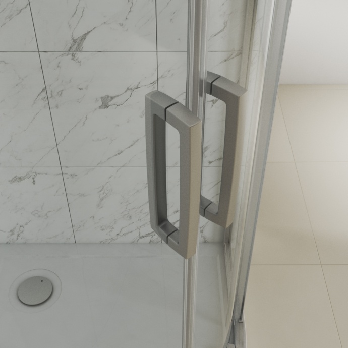 Душевая дверь в нишу STWORKI Стокгольм DE019D2160200 160 см профиль хром матовый, стекло матовое 3GW222TTKK000 - 4