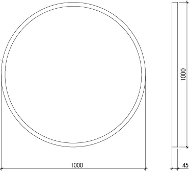 Зеркало Armadi Art Rombo 100 с подсветкой черный 545-100-B - 2