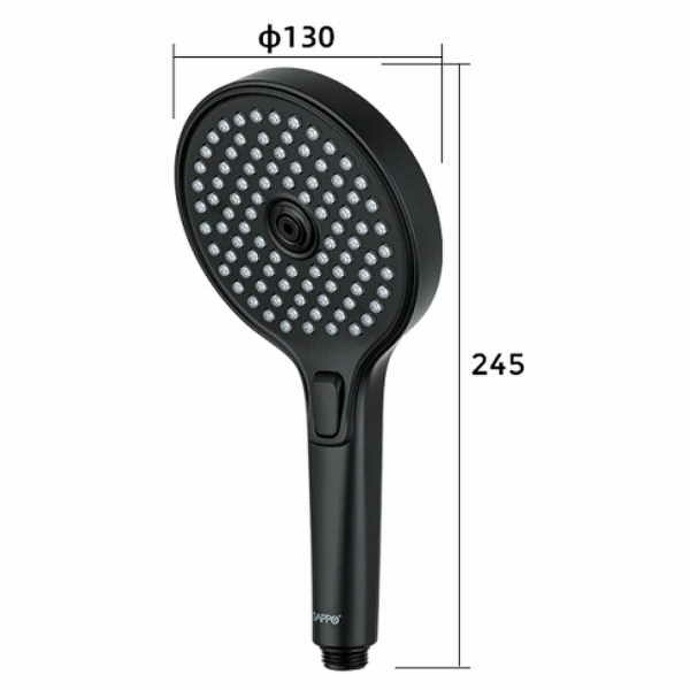 Душевая лейка Gappo черная матовая G004 - 1