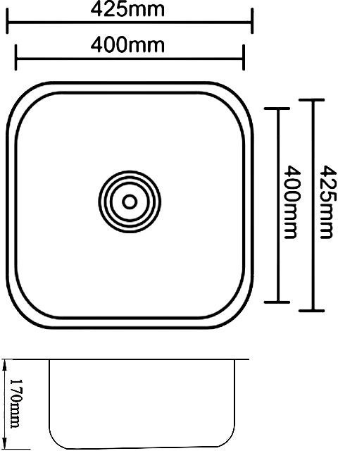 Мойка кухонная Zorg Inox Pvd SZR-4040 bronze SZR 4040 BRONZE - 1
