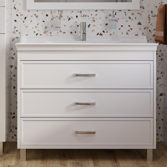 Тумба с раковиной STWORKI Хальмстад 100 белая 505730 - 0