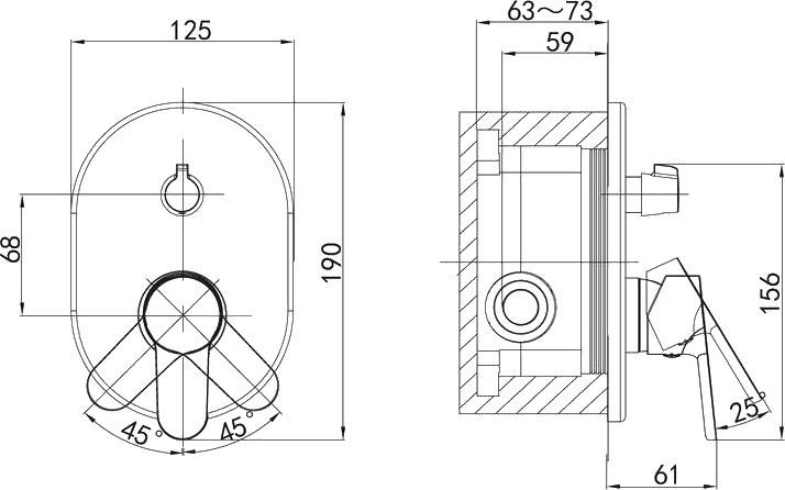 Смеситель для душа D&K DA139  DA1394801 - 2