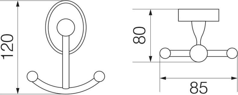 Крючок Veragio Bonjour VR.BNR-7833.CR хром - 1