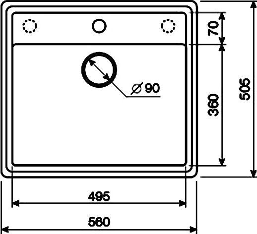 Мойка кухонная Lava Q2 черный Q2.BAS - 3