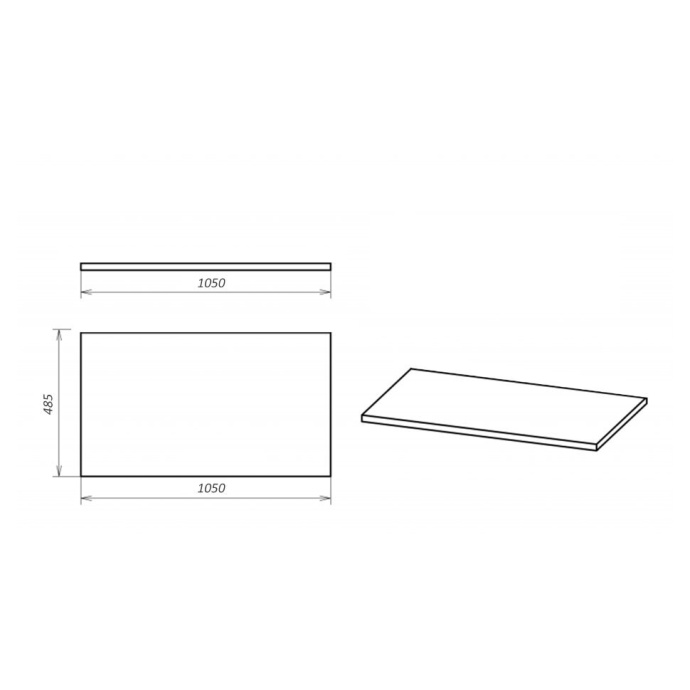 Столешница Brevita Steffany 105 черный  STEF-018-0205 - 1