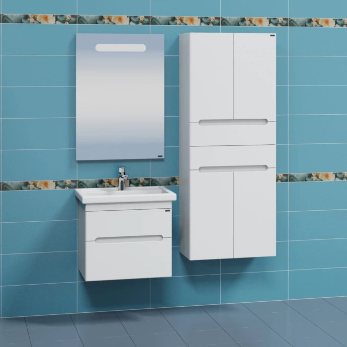 Тумба под раковину подвесная Санта Лондон 60 белый 224035 - 4