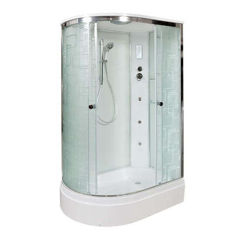 Душевая кабина Deto ЕМ 120х80 с гидромассажем, хром  EM2712RGM - 0