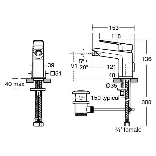 Смеситель для биде Ideal STANDARD Tonic II  хром  A6336AA - 2