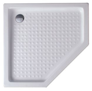 Поддон для душа Cezares Tray 90 см пятиугольный, акриловый TRAY-A-P-90-15-W - 0