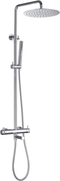 5.31A10-00 PRIORITY Душ.сист.H 800-1270 мм,излив поворотн.,Верх.душ Slim Ф300мм,Kerox,хром (296345) - 0