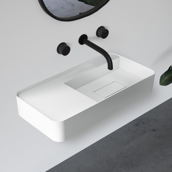 Раковина подвесная Abber Stein 80х40 белый матовый AS2627-0.8 - 0