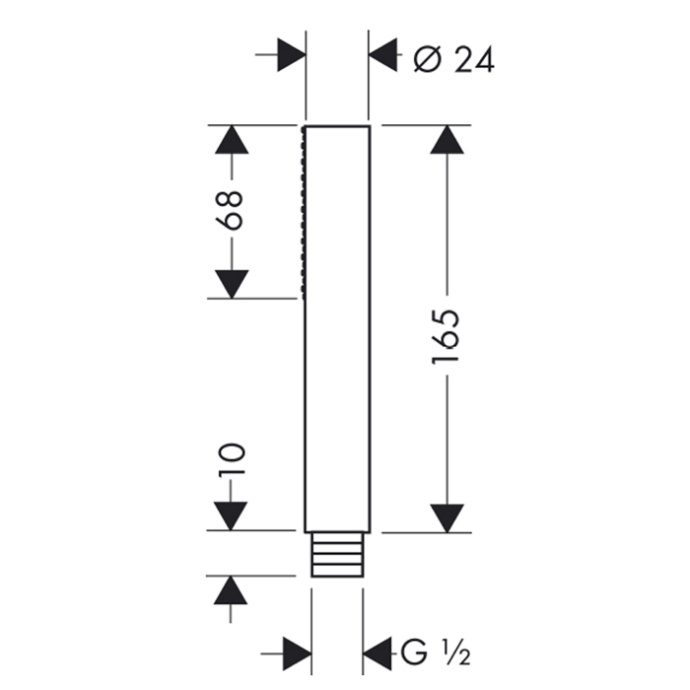 AX 10 531 000 Starck Ручной душ 1 режим, латунный корпус 10531000 - 1