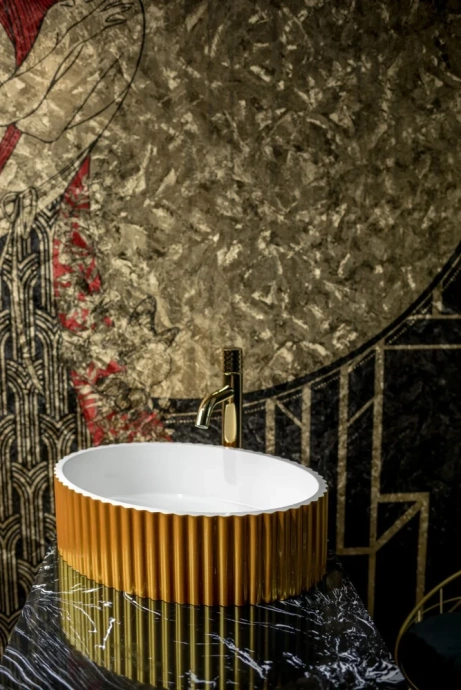 Раковина накладная Armadi Art Canale 50 глянец золото 878-G - 1