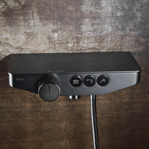 Душевая стойка Black&White Universell черная матовая 7785GM - 2