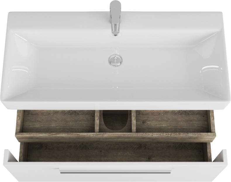 Тумба для комплекта Owl 1975 Ragnar 100 белая, 1 ящик, 1 внутренний OW020200 - 2