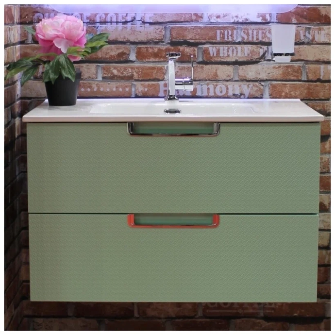 Тумба под раковину BelBagno Leticia 60 зеленый BB600DDAC-PAT/MO - 1